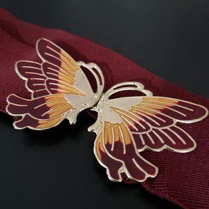 Any Size Vintage Raspberry Butterfly Elastic Belt